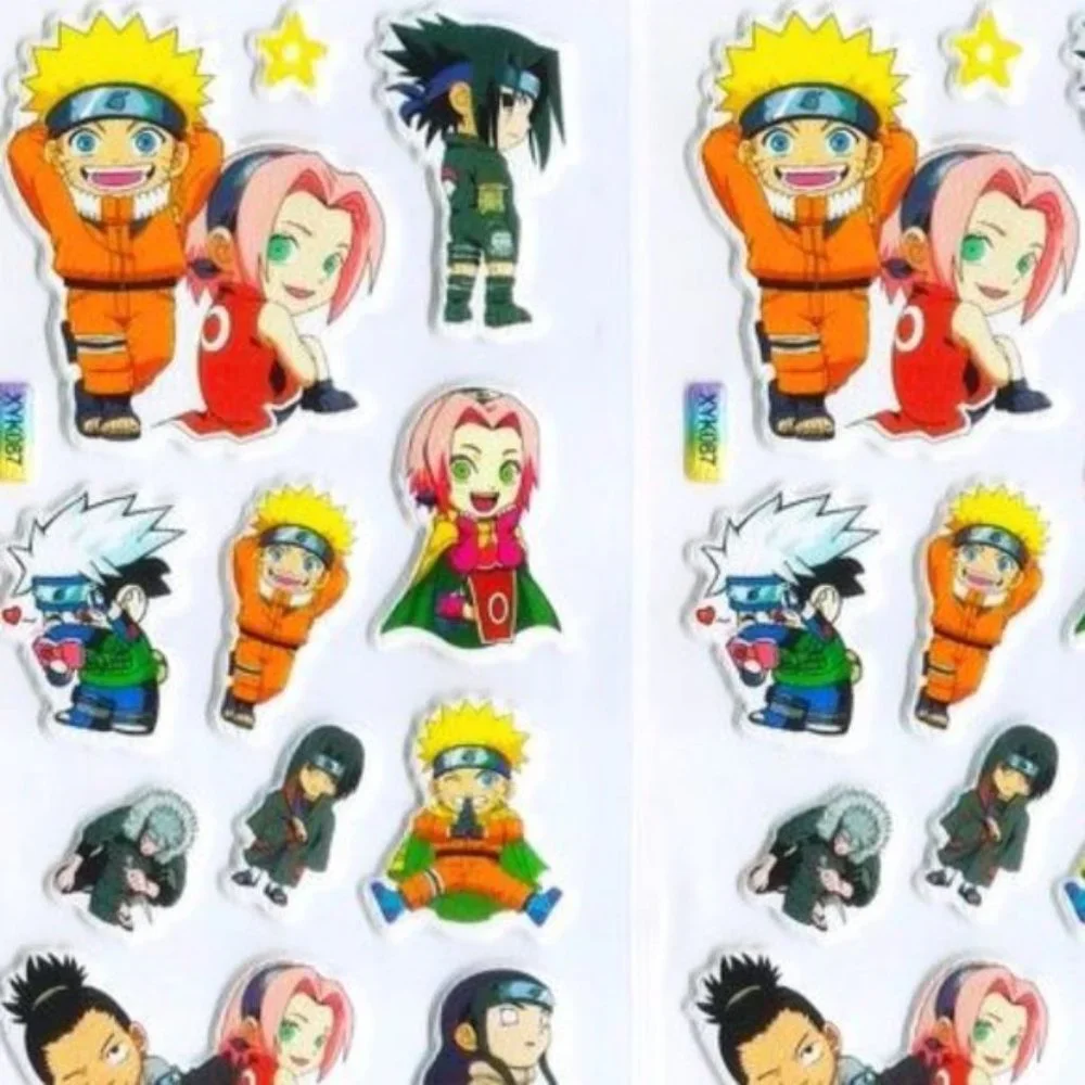 MINI PUFFY STICKER SHEETS CHIBI NARUTO ANIME MANGA